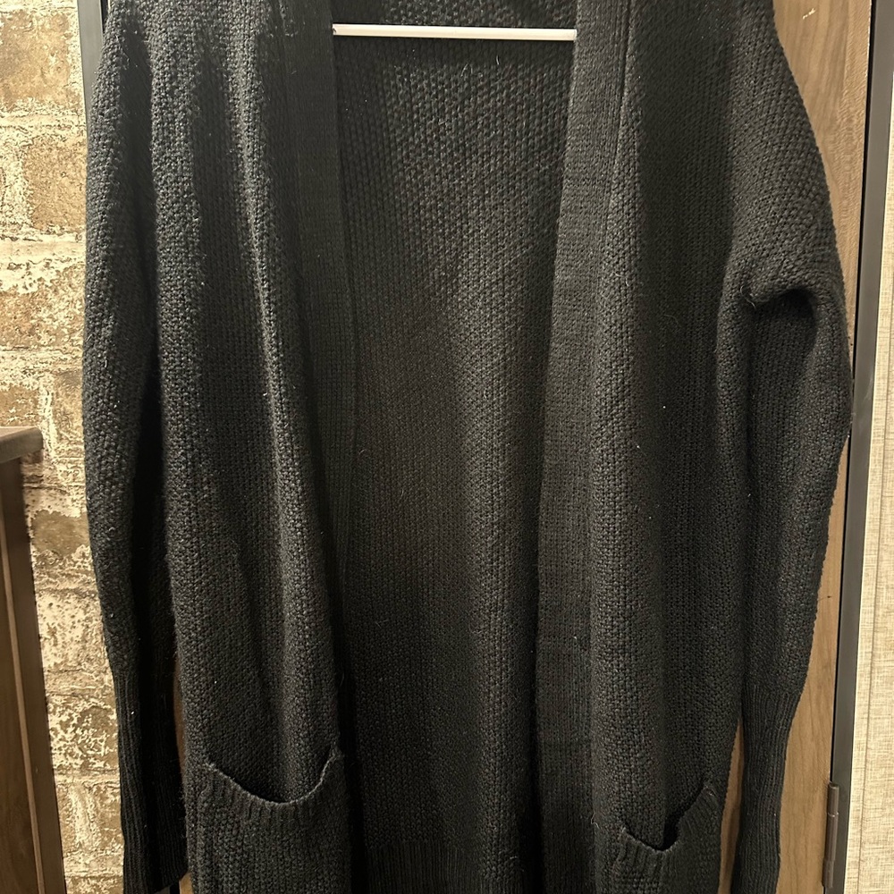 Cozy Black Knit Cardigan